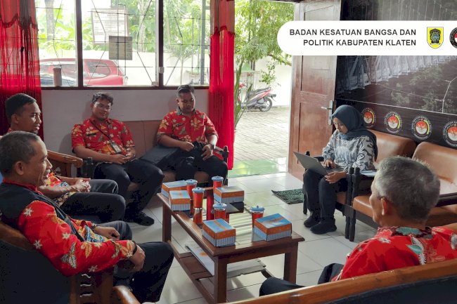 Diskominfo Klaten Lakukan Monev Keterbukaan Informasi Publik di Bakesbangpol