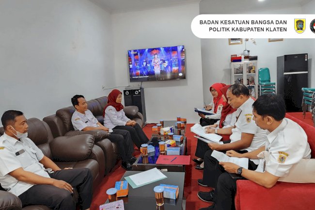 BPKPAD dan Bagian Pembangunan Setda Klaten Lakukan Monitoring Laporan Fisik dan Keuangan TA 2024 di Bakesbangpol