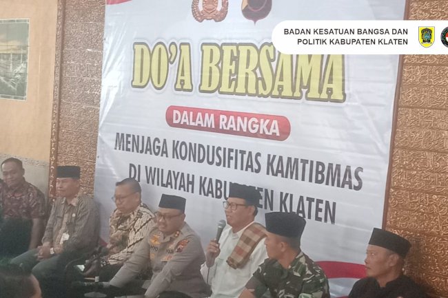 Bakesbangpol Klaten Hadiri Doa Bersama Jaga Kondusivitas Kamtibmas di Polres Klaten