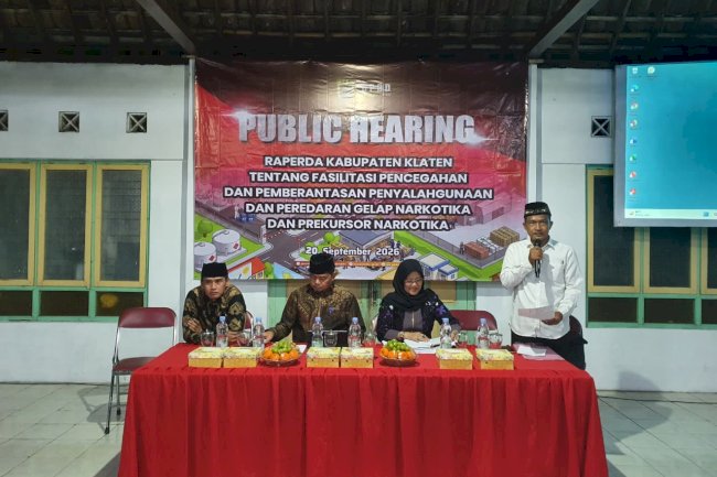 Serap Aspirasi Masyarakat, DPRD dan Pemkab Klaten Bahas Raperda Pencegahan Penyalahgunaan Narkotika