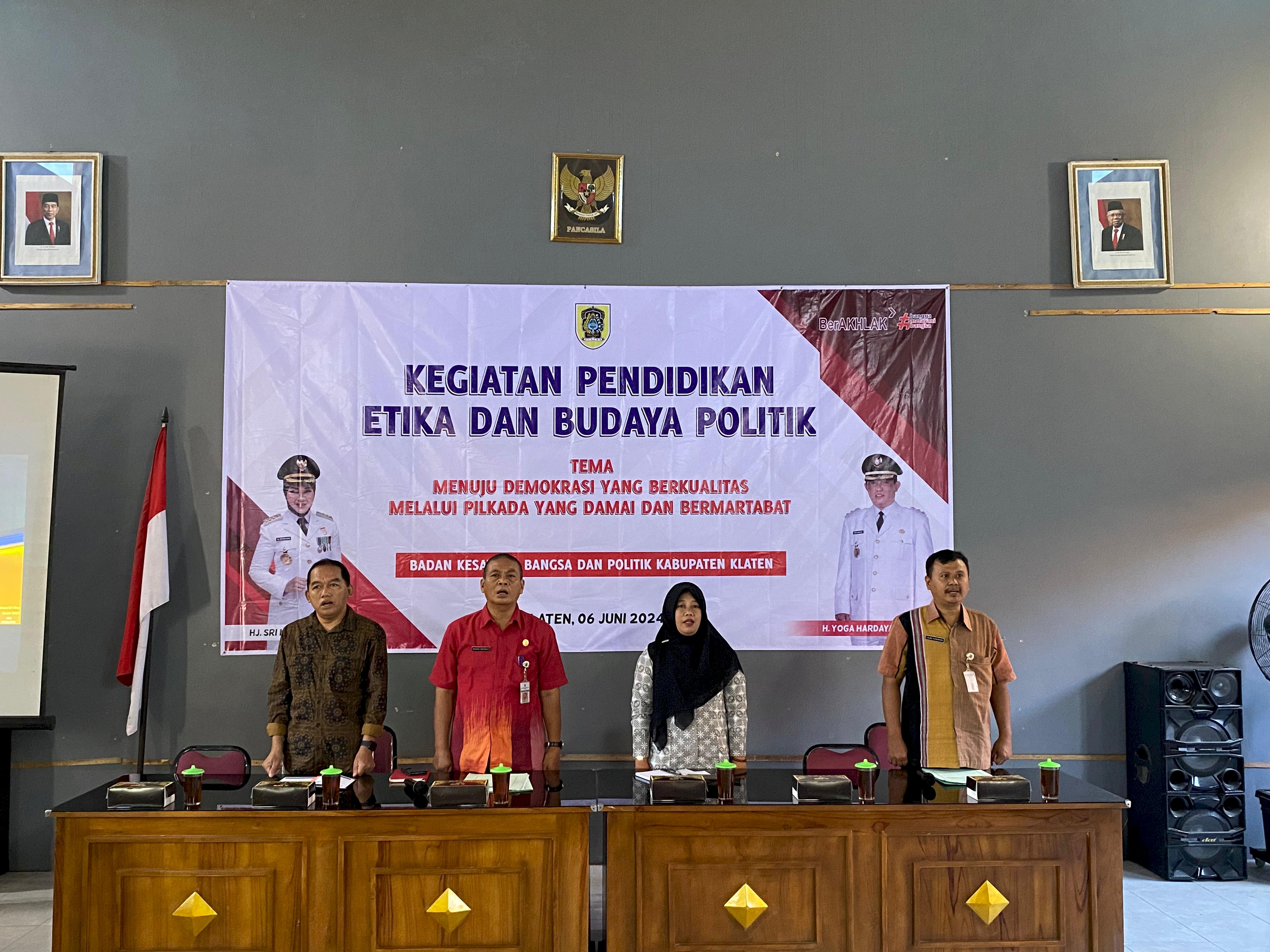 Bakesbangpol : Kegiatan Pendidikan Etika dan Budaya Politik Untuk Mensukseskan Pilkada Serentak Tahun 2024