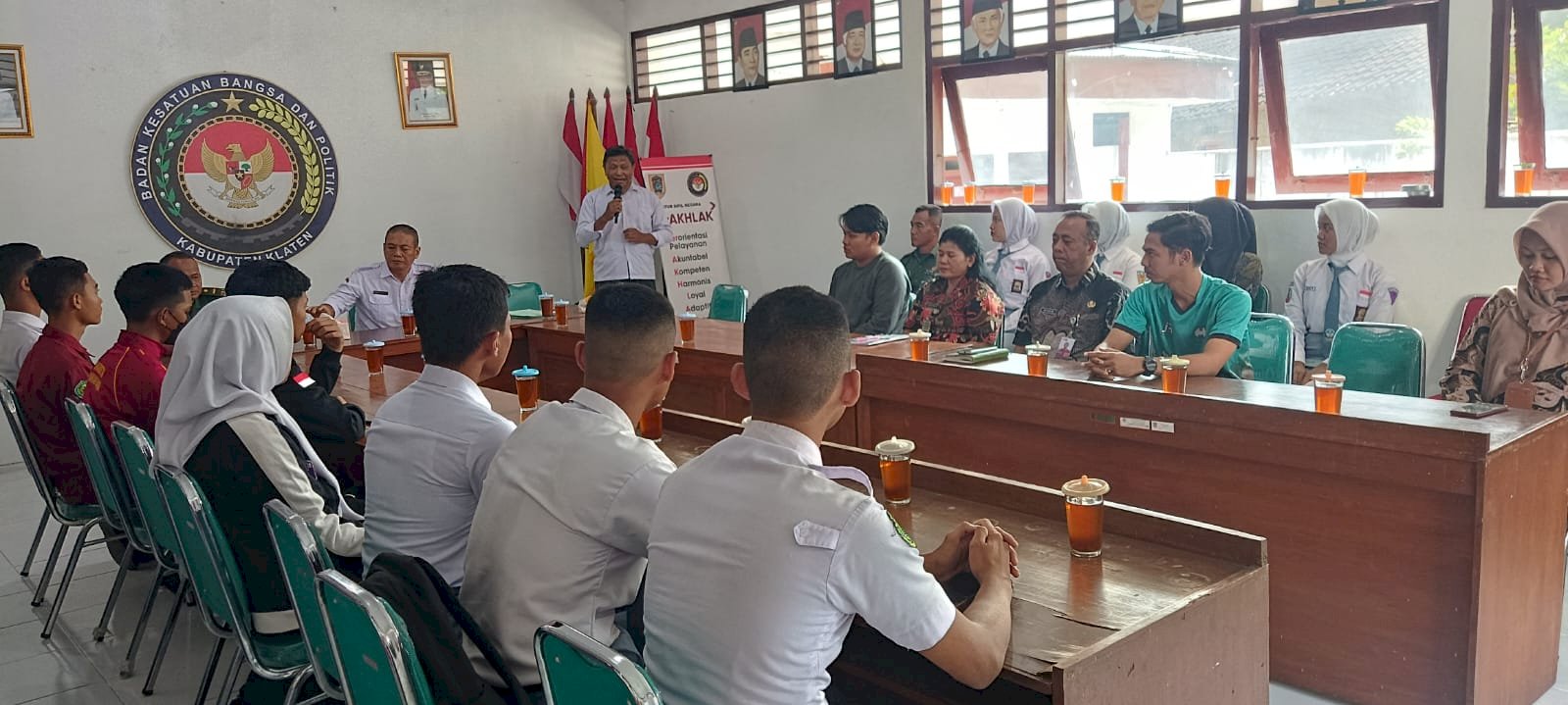 SOSIALISASI WAWASAN KEBANGSAAN BAGI CALON ANGGOTA PASKIBRAKA TINGKAT KABUPATEN KLATEN TAHUN 2024