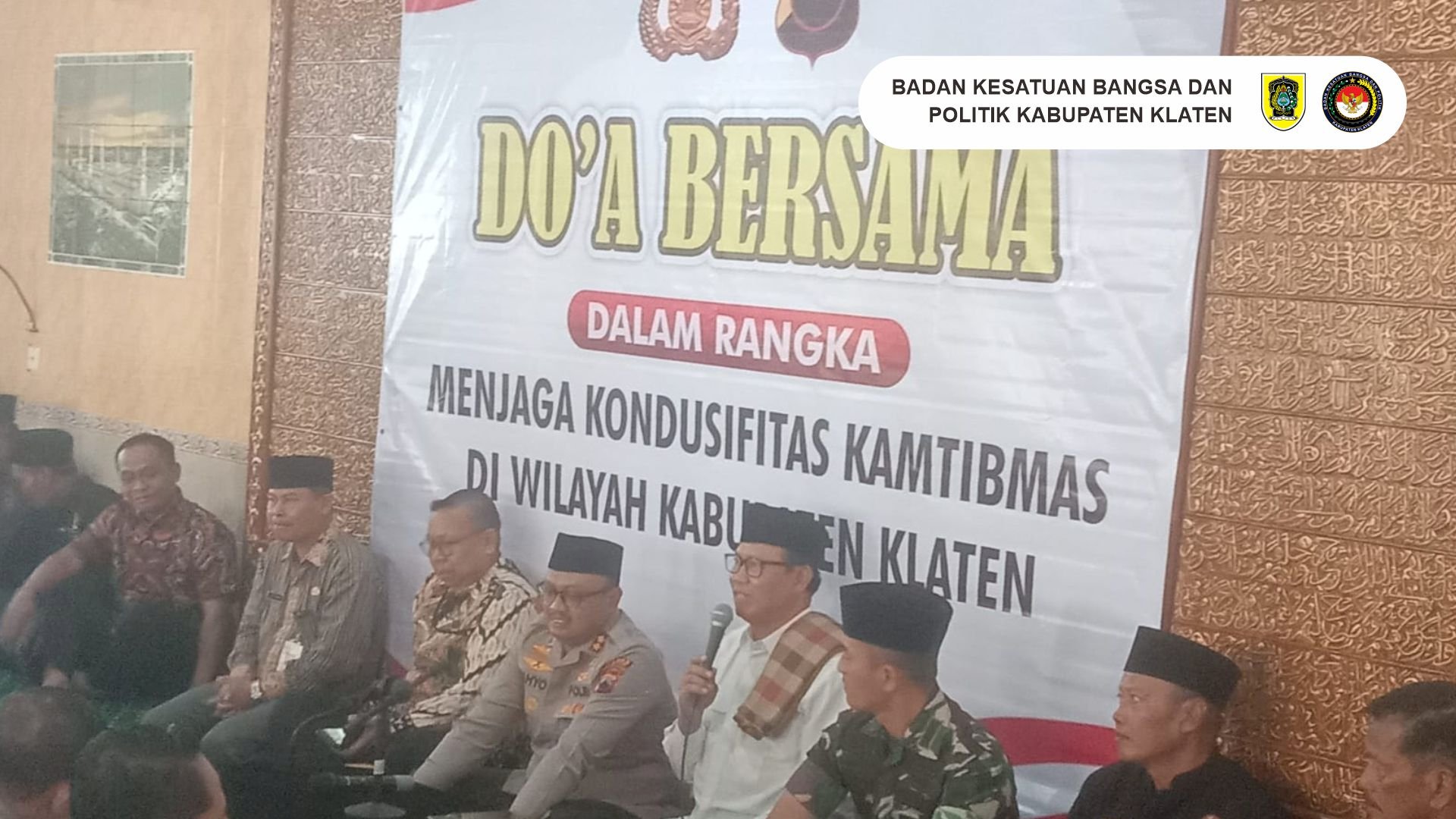 Bakesbangpol Klaten Hadiri Doa Bersama Jaga Kondusivitas Kamtibmas di Polres Klaten